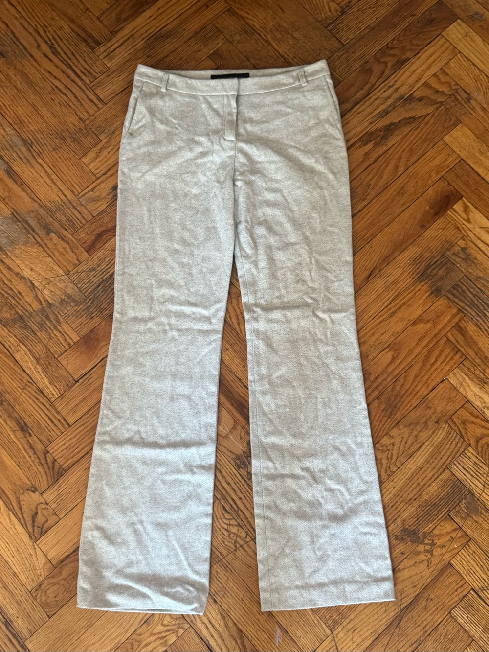 French Connection Women's Wool Blend Dress Pants Size 6 Gray Flat Front NWT $148